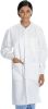 White Disposable Lab Coat. Pack of 10 Splash Proof Disposable Gowns Small. 40 gsm SMS Unisex Surgical Gowns with Long Sleeves; Knit Collar and Cuffs;