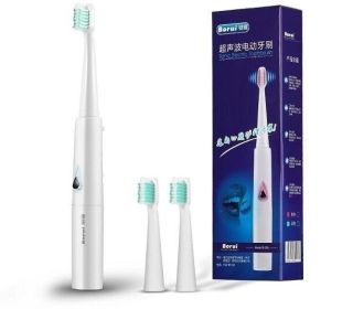 Toothbrush for Adults Toothbrush Cross Action Teeth Brush Battery Teeth Whitening Brush with Replacement (Color: 1)